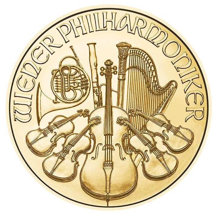 zlatá investičná minca Wiener Philharmoniker